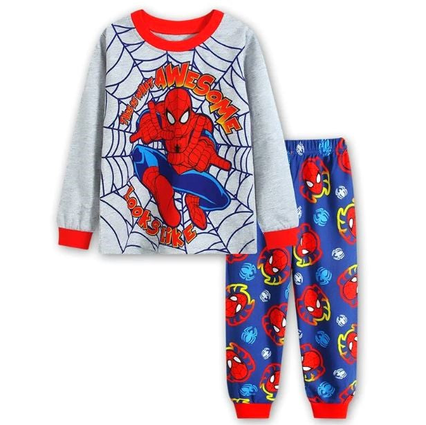 Pyjama Spiderman Gris Toile d'Araignée